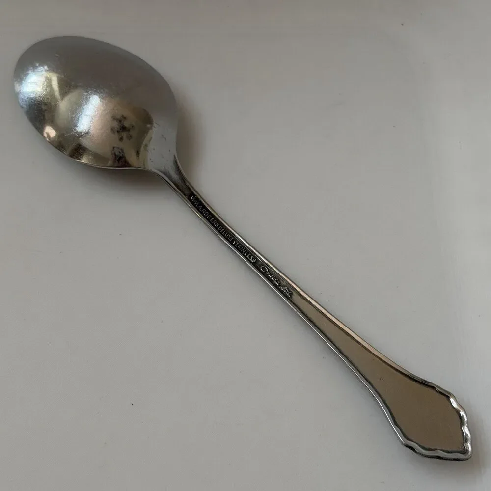 2pc Oneida Summer Mist-Autumn Glow Dinner Knife + Soup Spoon Stainless Deluxe